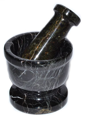 (image for) 2 1/2" Black mortar and pestle set