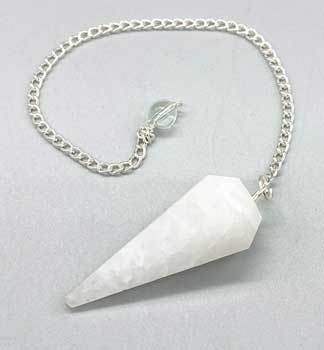 (image for) 6-sided White Quartz pendulum