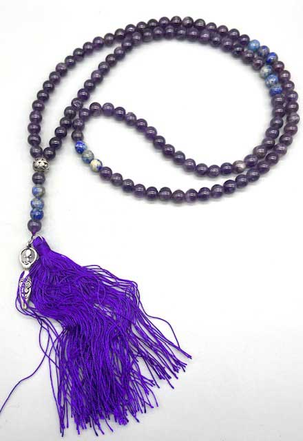 (image for) Goddess, Amethyst & Lapis japmala